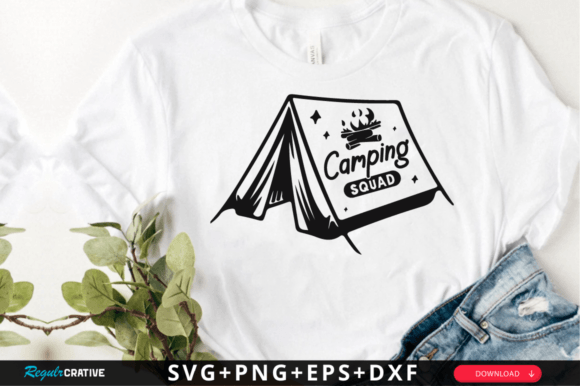 Camping Squad SVG Design: A Versatile Embroidery Asset for Crafters