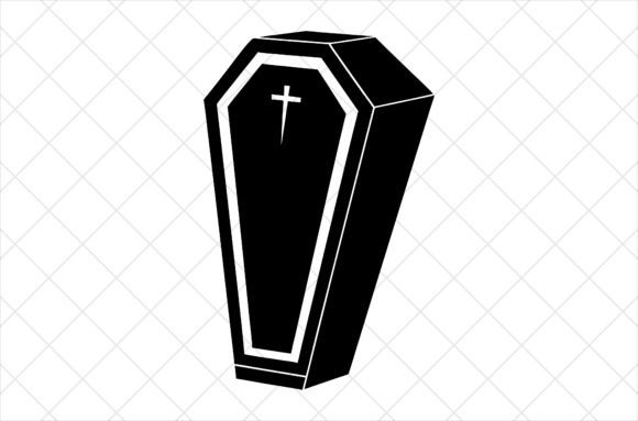 Halloween Coffin Vector Illustration: A Bold Design for Seasonal Embroidery Projects